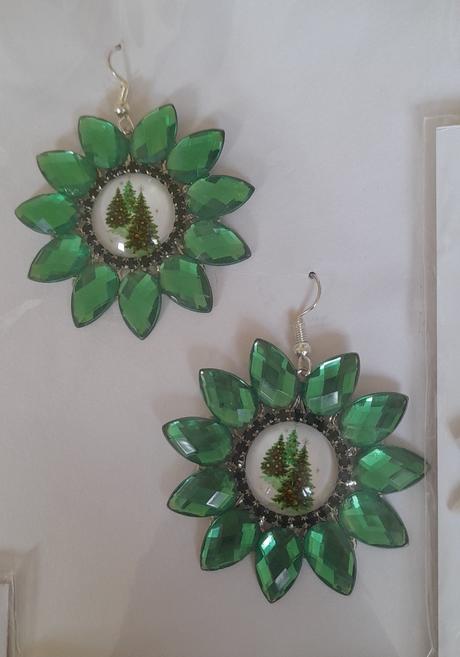 Handmade náušnice vianočné, 