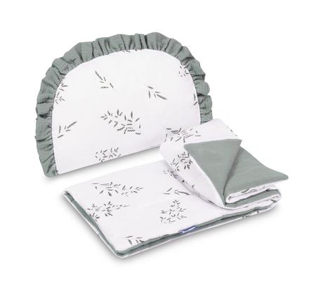 Sensillo mušelínový komplet do kočíka zelená vetvi,