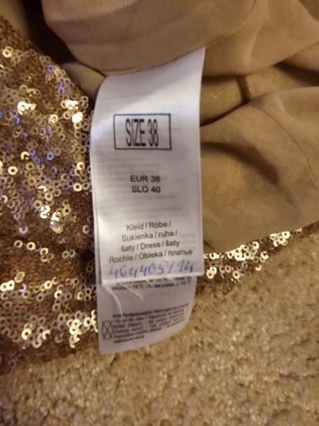 Zlaté šaty s ramienkami, orsay,m