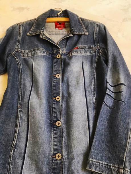 Trendový riflový kabát s/m, s