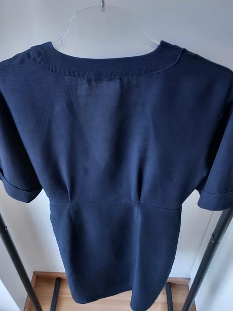 Tmavomodré zavinovacie šaty sissy-boy 36/s, s