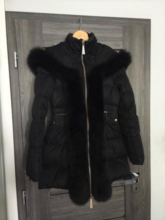 Luxusna talianska zimna bunda s pravou kozusinou, m
