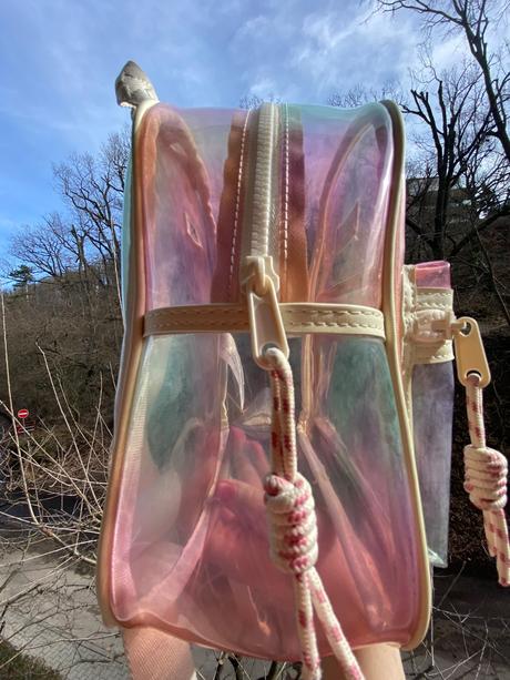 Detský priesvitný ruksak značky zara, zara