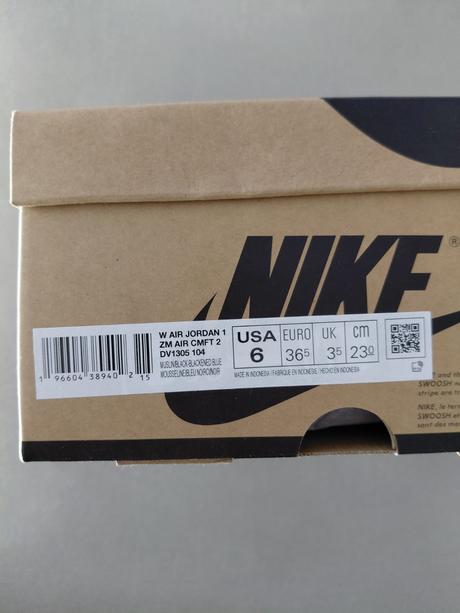 Nike w air jordan 1 zm air cmft 2 dv 1305 104, nike,35