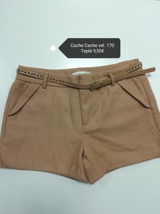 Teplé hnedé kraťasy s opaskom, 170