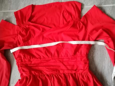 Červené ľahké maxi šaty lindex vm, lindex,m