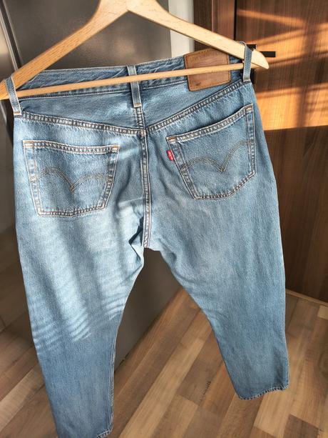 Levis 501 rovné štýlové rifle s vysokým pásom s-m, levis,m
