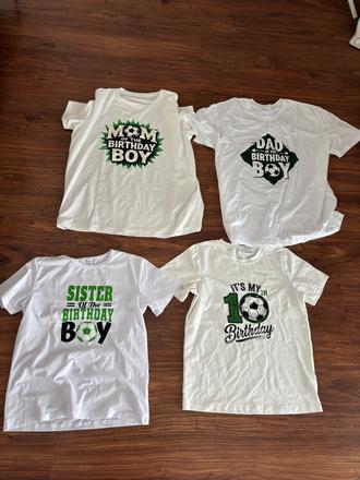 Set narodeninovych triciek,