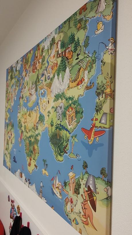 Mapa sveta obraz do detskej,