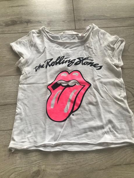 Krásne trendy tričko rolling stones, h&m,98