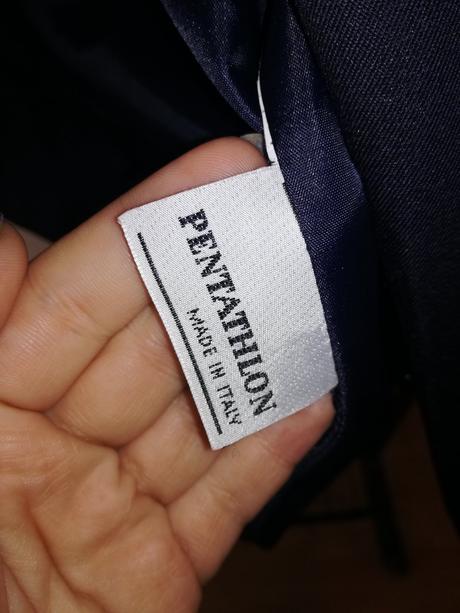 Tmavomodre vintage/retro sako do pasa, m