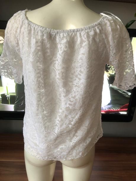 Biela cipkovane tricko cipkovane, orsay,m