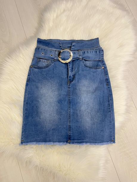 Dámska riflová sukňa, s