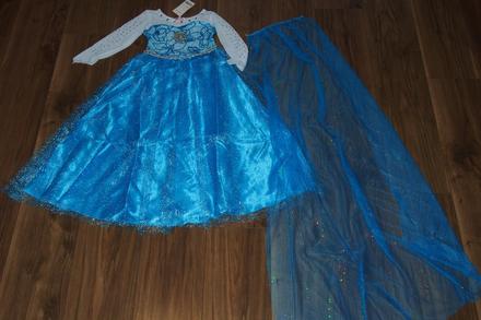 Kostým snehová kráľovná elsa v.128/134,