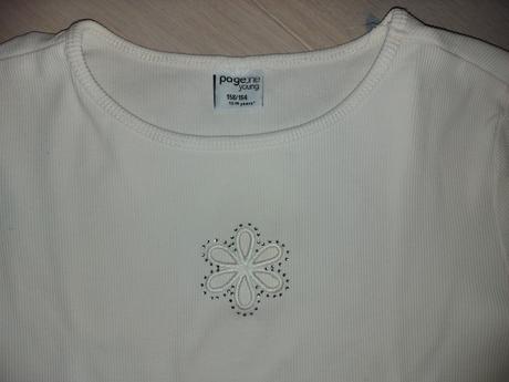 Rebrované tričko s kamienkami, takko,164