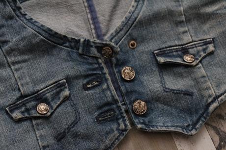 Krátka riflová vestička, 116