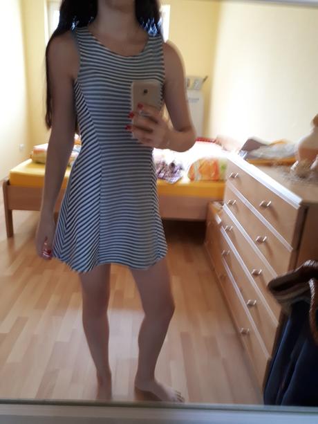 Šaty pasikave, h&m,32