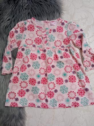 Dievčenské menčestrové šaty vzorované (12-18mes.), cherokee,86