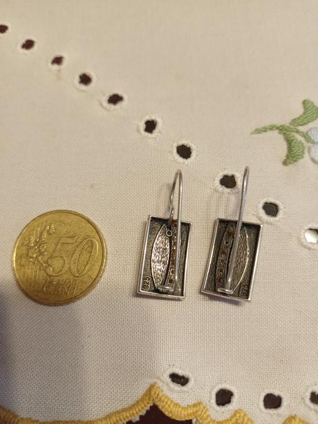 Náušnice striebro s ónyxom, 