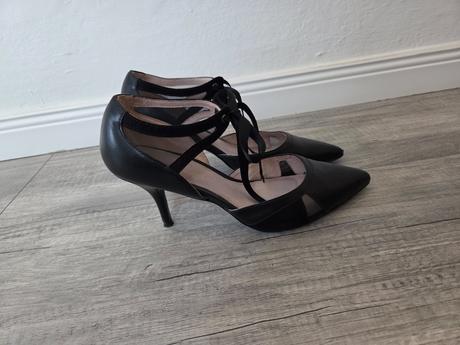 Kožené lodičky s mašĺou, next,41