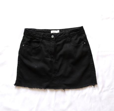 Čierna rifľová sukňa, ovs,m