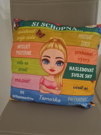 Motivačný vankúš pre tamarku,