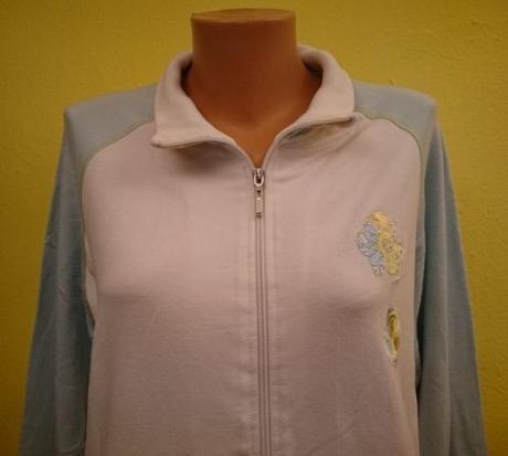 Tenšia dámska mikina na zips, biela, xxl