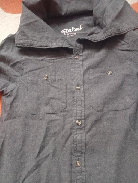 Šedá frajerska košeľa 11-13 r., rebel,158
