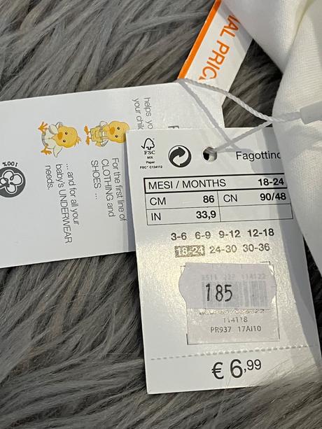 Dievčenské tričko s rolákom a potlačou biele (86), fagottino,86