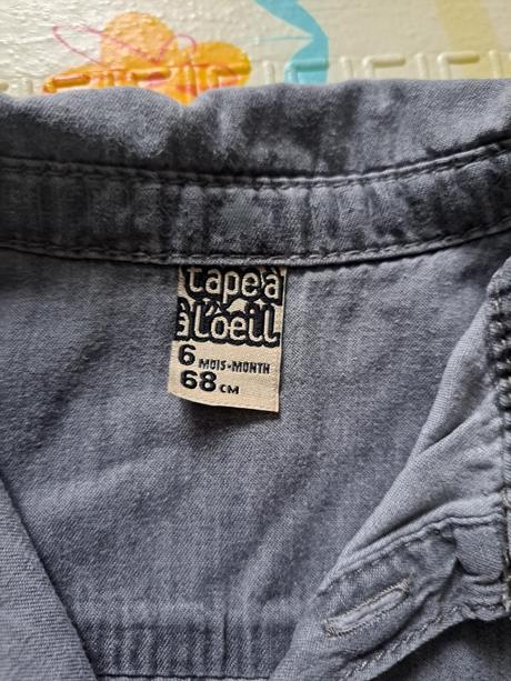 Krásna riflova košieľka 68cm, 68