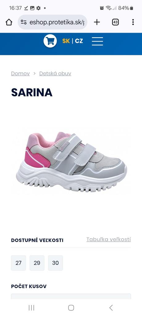 Topánky protetika sarina, protetika,31