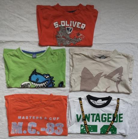 5 x chlapcenske letne tricka, h&m,110