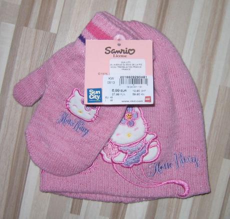 Čiapka + rukavice hello kitty, sanrio,<50