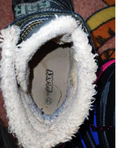 Zimné kožené zateplené topánky v.34 s kožušinkou,, deichmann,34