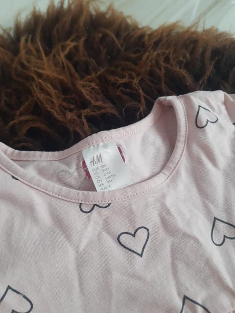 2x detské srdiečkavé šaty h&m 98/104, h&m,98