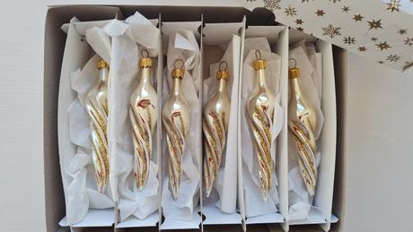 Sklenene cencule zlate 6ks,