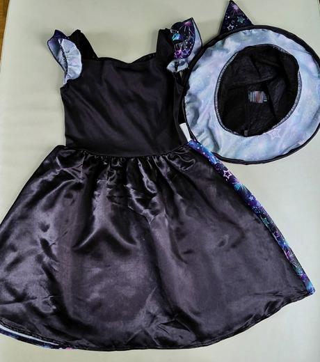 110/116 kostym s klobúkom, carodejnica,bosorka,5-6, 