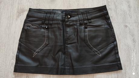 Riflová lesklá sukňa m, m