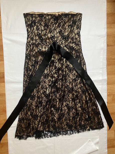 Dámske čipkované midi šaty so stuhou, orsay,l