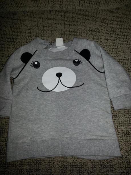 Svetrik s mackom, h&m,68