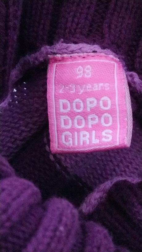 Dievčenský farebný pulóver, rolák, dopodopo, dopodopo,98