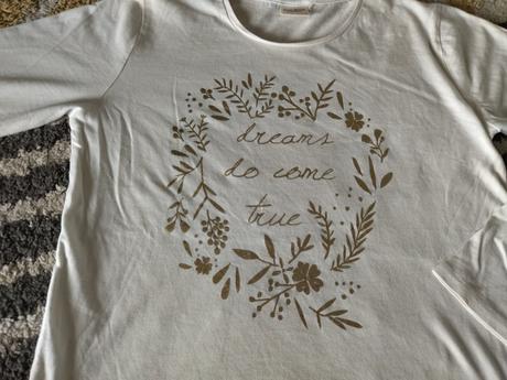 Krémové tričko, zara,140