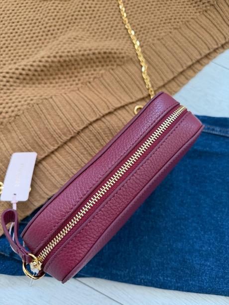 Coccinelle crossbody s retiazkou bordová, originál, coccinelle