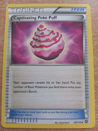 Pokémon karta trainer 2016 captivating poké puff,