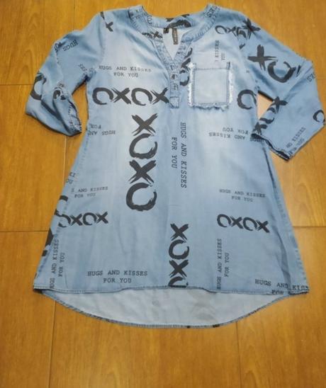 Riflové šaty, bonprix,m