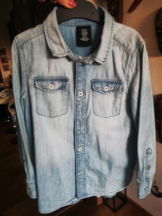 Riflová košeľa, h&m,110