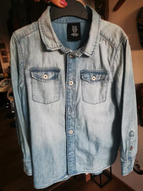 Riflová košeľa, h&m,110