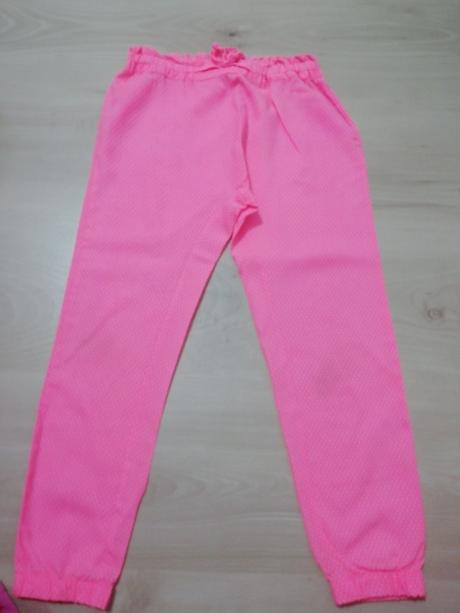 Letne tenke neonové nohavice 122/128, 122