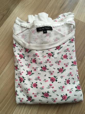 Tričko s dlhým rukávom ,potlač ruže, xs