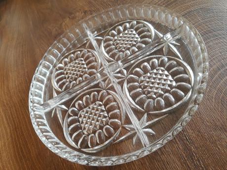 Sklenený servírovací podnos, 